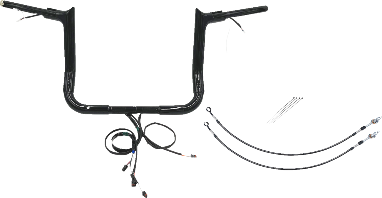 Handlebar Kit - Pointed Top - 12" - Black