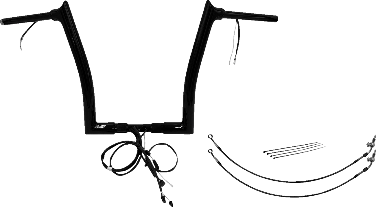 Handlebar Kit - Pointed Top - 14" - Black