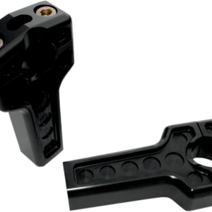 Risers - Dual - 4" - Harley Davidson - Black
