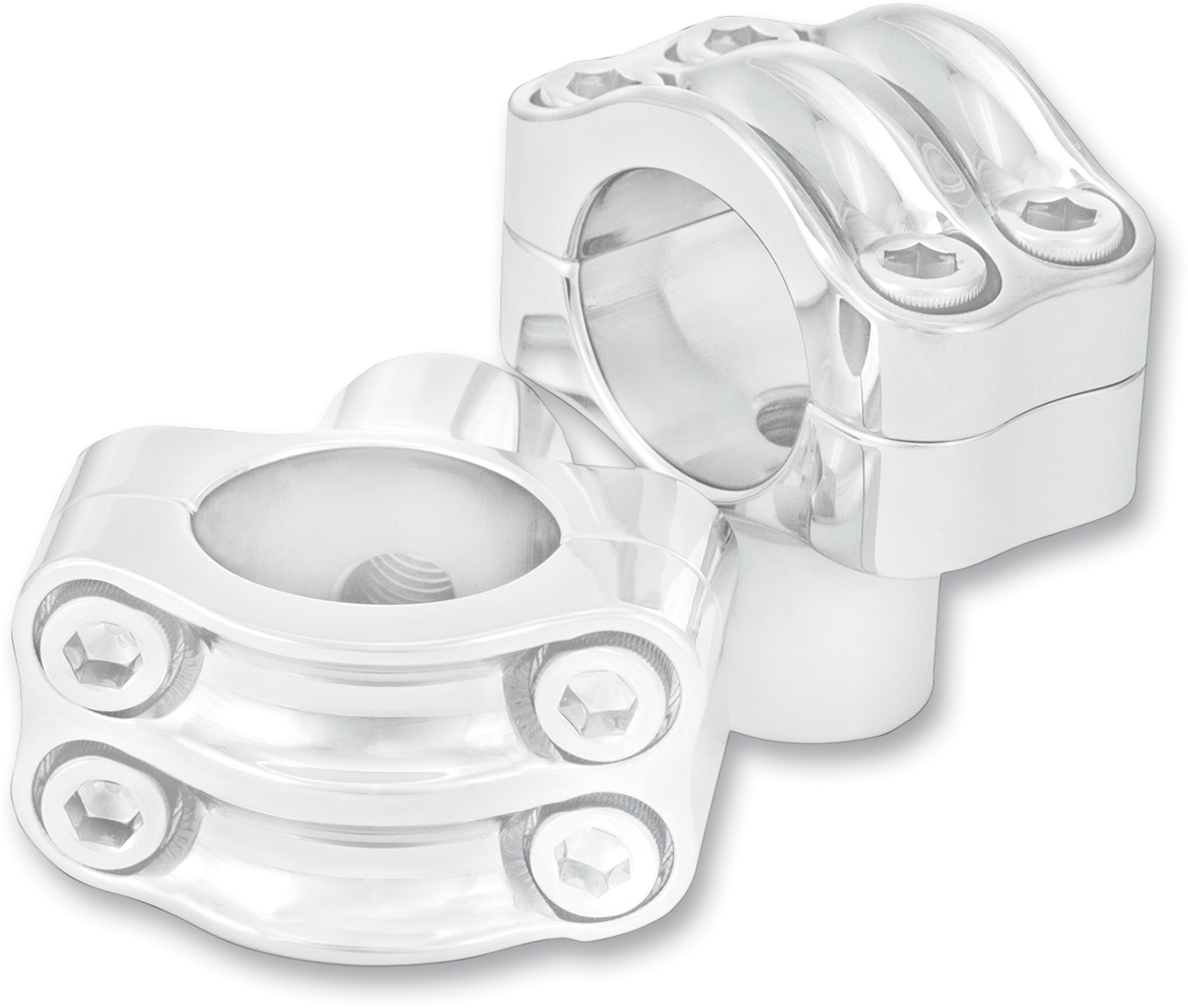 Risers - Four-Bolt - 1-1/2" x 1-1/4" - Chrome