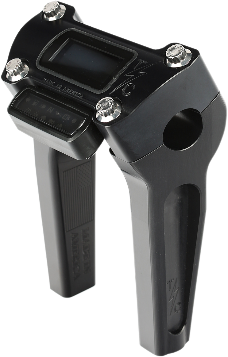 Risers - Straight - 6" - Gauge Cutout - Black