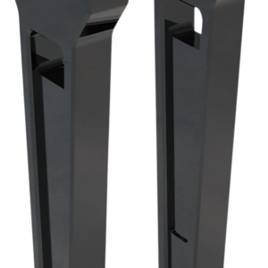 Risers - Straight - 10"- Black Anodized