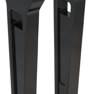 Risers - Straight - 10" x 1-1/4" - Black Anodized