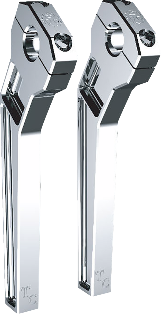 Risers - Pullback - 1" Clamping - 10" Rise - Chrome
