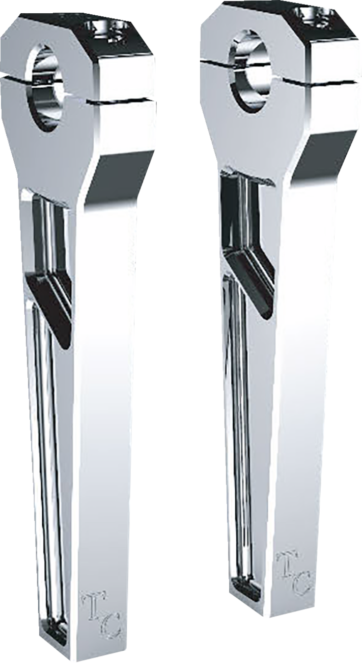 Risers - 1-1/8" Clamping - 8" Rise - Chrome