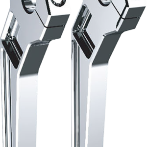 Risers - Pullback - 1-1/8" Clamping - 8" Rise - Chrome