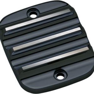 Master Cylinder Lid - Brake - Front - Finned - Black