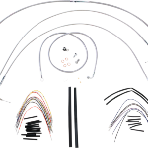 Handlebar Cable/Brake Line Kit - Complete - 16" Ape Hanger Handlebars - Stainless Steel