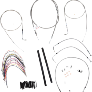 Handlebar Cable/Brake Line Kit - Complete - 16" Ape Hanger Handlebars - Stainless Steel