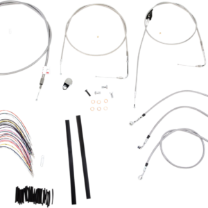 Handlebar Cable/Brake Line Kit - Complete - 18" Ape Hanger Handlebars - Stainless Steel
