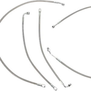 Handlebar Cable/Brake Line Kit - Complete - 15" Ape Hanger Handlebars - Stainless Steel
