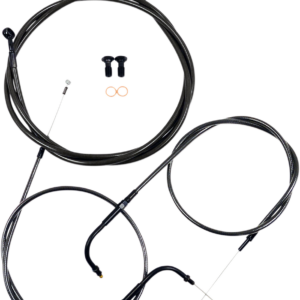 Handlebar Cable/Brake Line Kit - 12" - 14" Ape Hanger Handlebars - Midnight