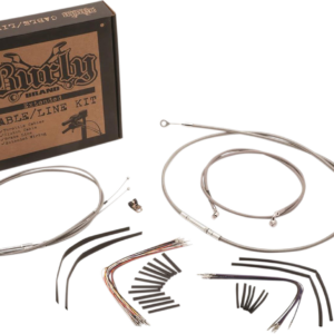 Handlebar Cable/Brake Line Kit - Complete - 16" Ape Hanger Handlebars - Stainless Steel