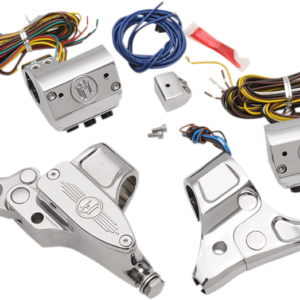 Handlebar Control Set - Cable - 9/16" Master Cylinder - Chrome