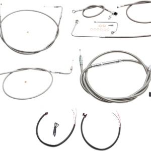 Handlebar Cable/Brake Line Kit - Complete - 15" - 17" Handlebars - Stainless