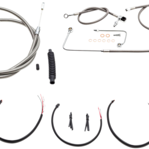Handlebar Cable/Brake Line Kit - Complete - Mini Handlebars - Stainless