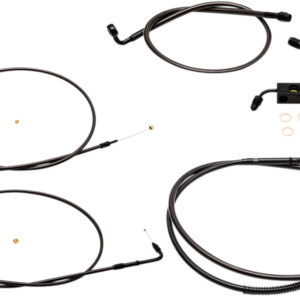 Handlebar Cable/Brake Line Kit - 12" - 14" Ape Hanger Handlebars - Midnight
