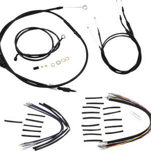 Cable Kit - Jail Bar - 10" Handlebars - Black Vinyl
