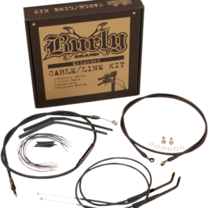 Cable Kit - Jail Bar - 12" Handlebars - Black Vinyl