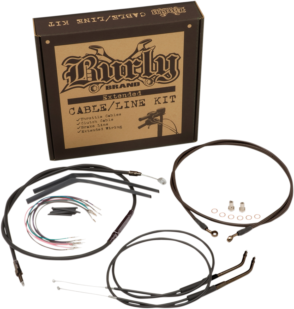 Cable Kit - Jail Bar - 14" Handlebars - Black Vinyl - Image 2