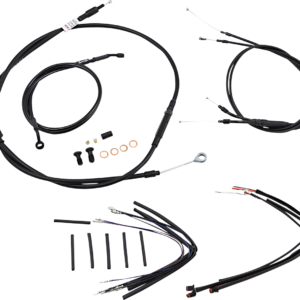 Cable Kit - Jail Bar - 14" Handlebars - Black Vinyl