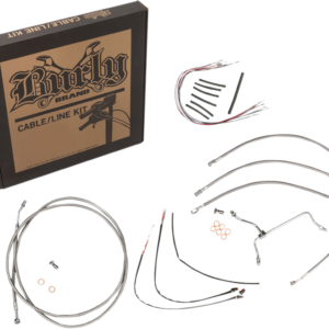 Handlebar Cable/Brake Line Kit - Complete - 16" Ape Hanger Handlebars - Stainless Steel