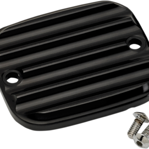 Master Cylinder Cover - Brake - Front - Finned - Black