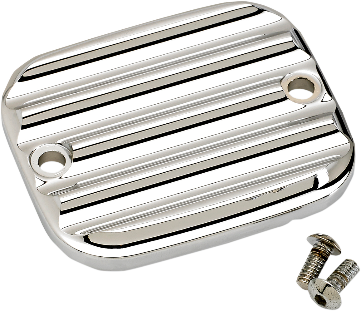 Master Cylinder Cover - Brake - Front - Finned - Chrome