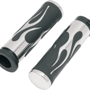Grips - Flamed - Chrome