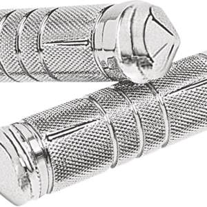 Grips - Knurled - Diamond - Chrome