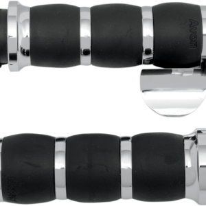 3-Ring Velvet Air Grips - Throttle Boss - Chrome