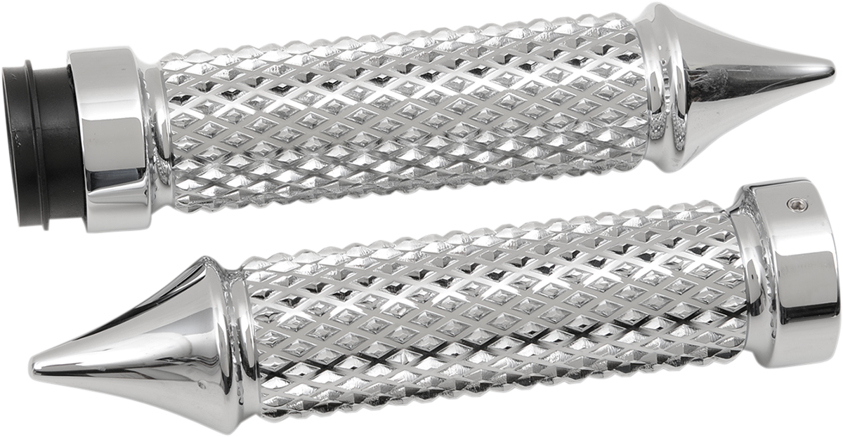 Grips - Cross Cut - TBW - Chrome