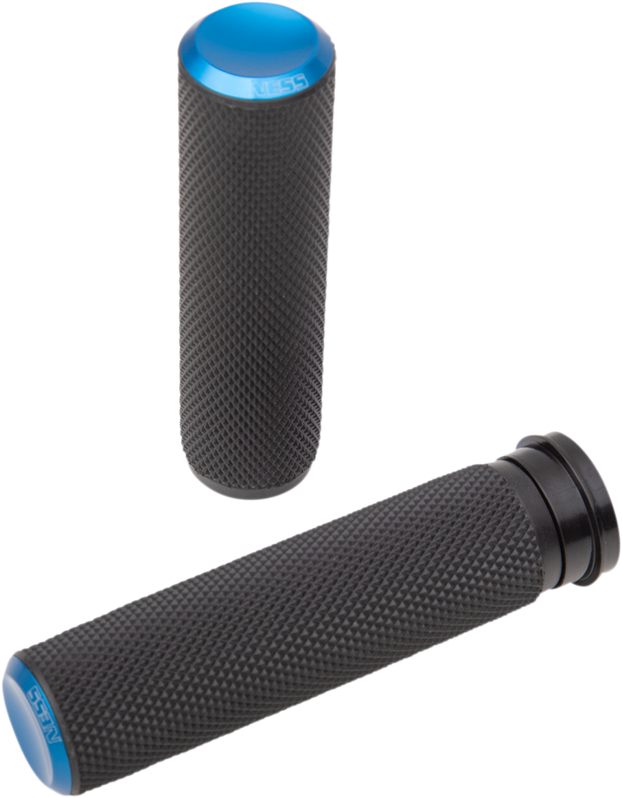 Grips - Knurled - TBW - Blue