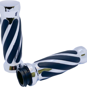 Grips - Twisted - Rubber - TBW - Chrome