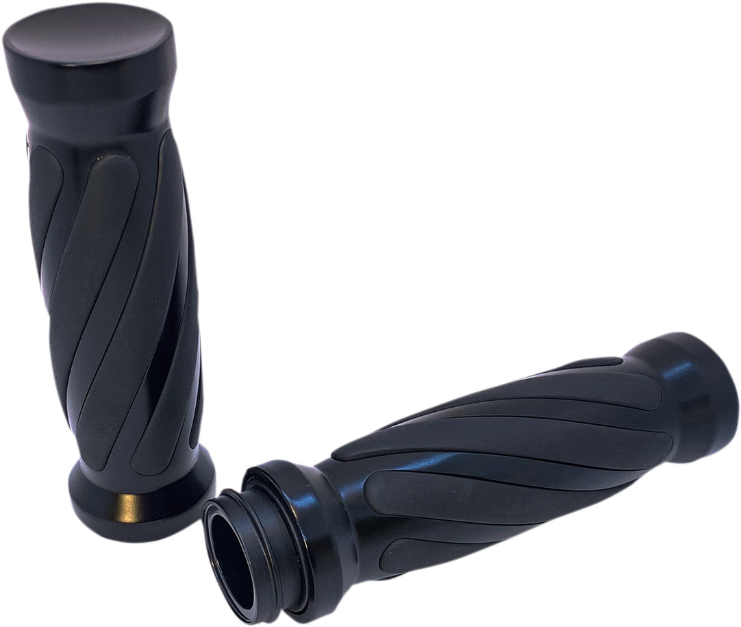 Grips - Twisted - Rubber - TBW - Black - Image 2