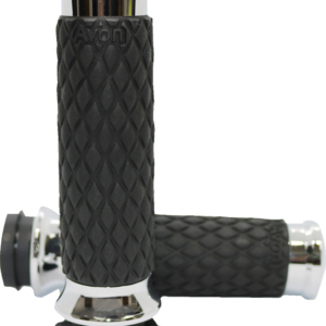 Diamond Contour Grips - Chrome - TBW
