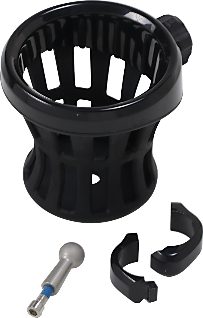 Drink Holder - 1-1/4" Handlebar Mount - Black