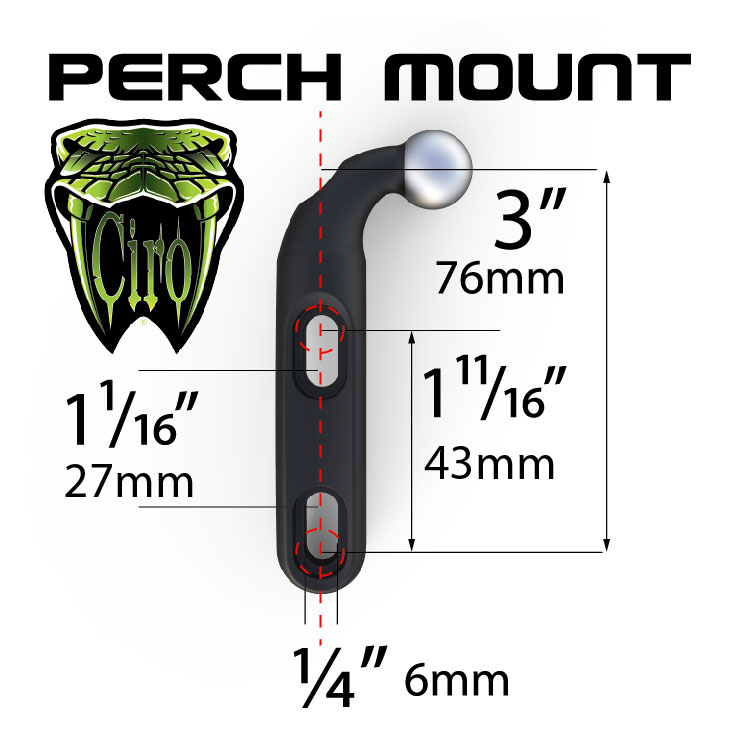 Drink Holder - Perch Mount - Black