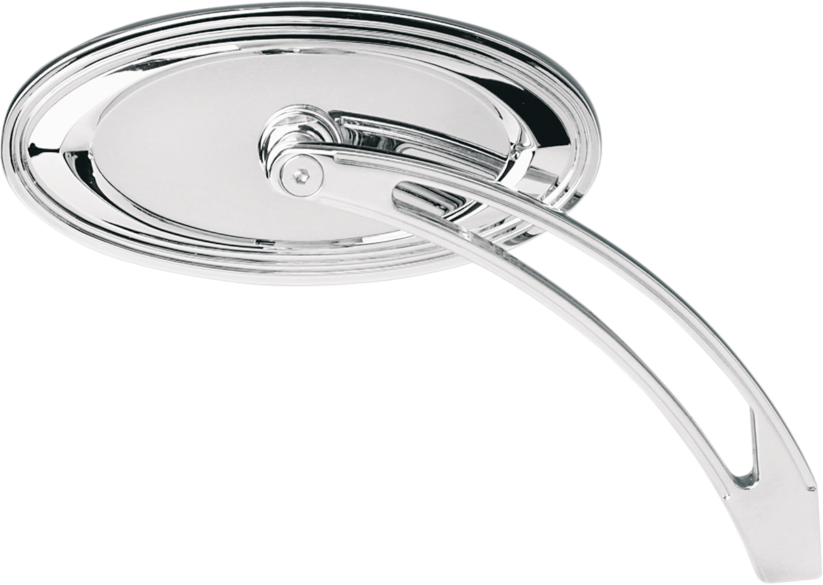 Mirror - Side View - Stepped - Oval - Chrome