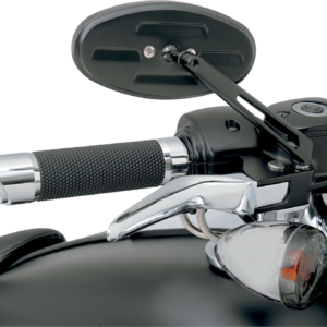 Mirror - Stealth II - Side View - Oval - Black