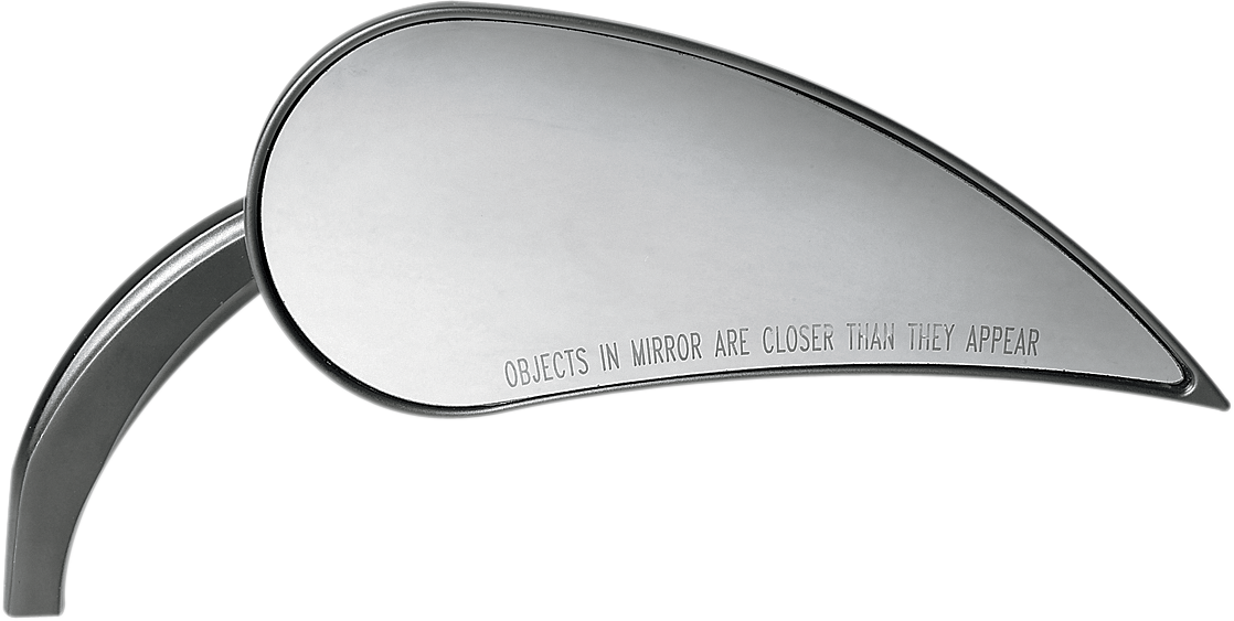 Mirror - Rad III - Side View - Teardrop - Black - Right