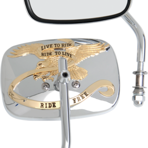 Live to Ride Mirrors - Gold - Pair