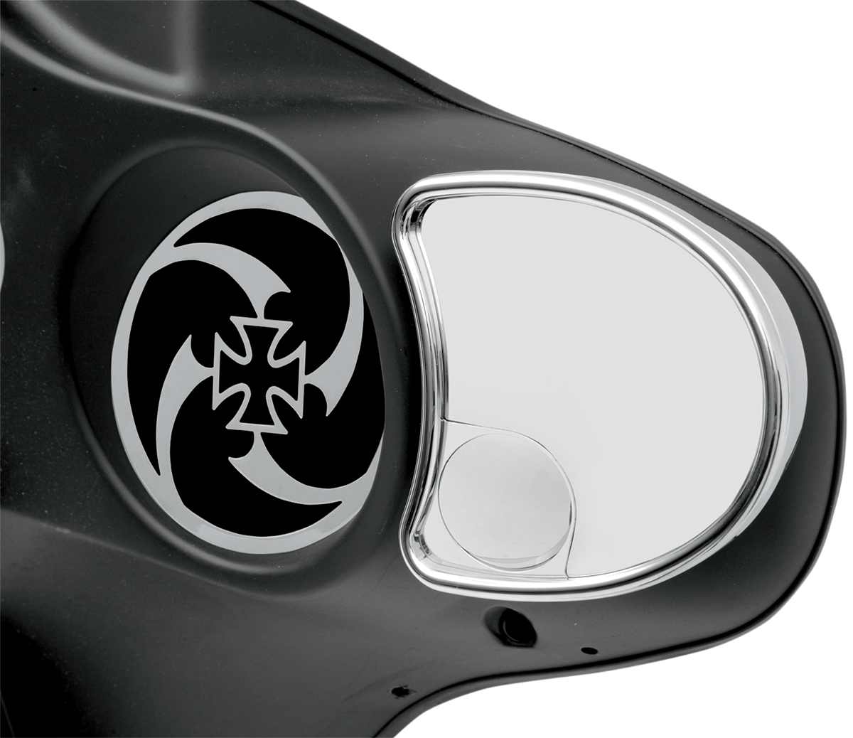 Mirror - Side View w/Blind Spot - Half-Moon - Chrome