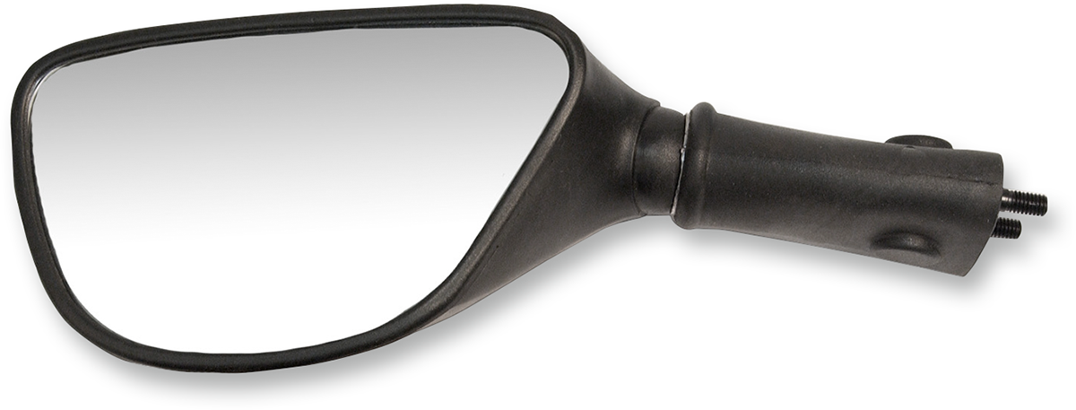 Mirror - OEM - Replacement - Side View - Oval - Black - Left