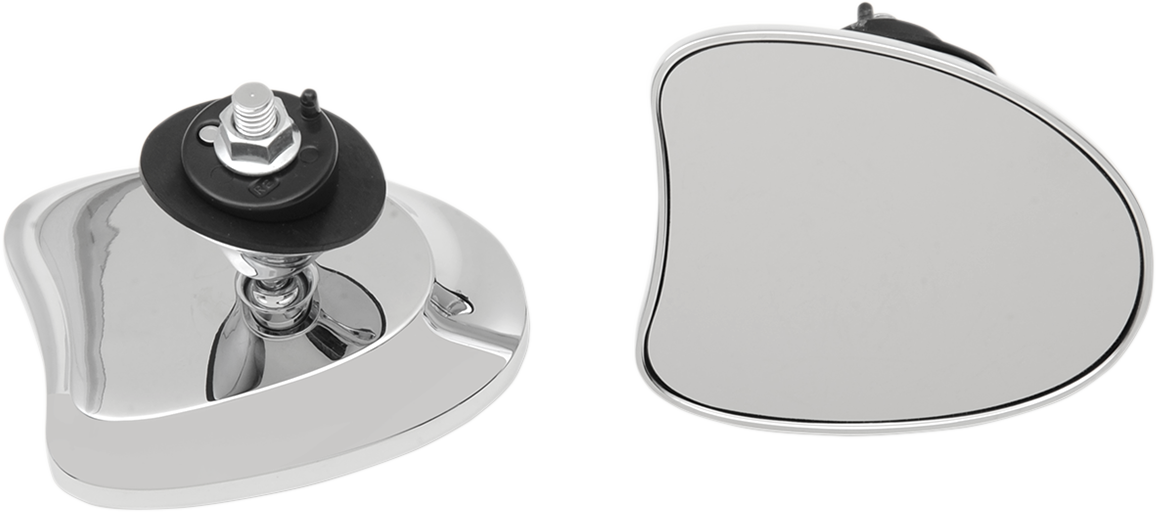 Mirrors - Side View - Deluxe - Teardrop - Chrome - Image 2