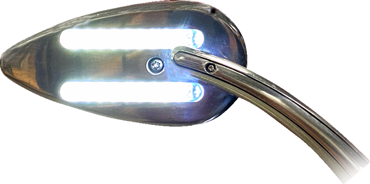 Mirrors - Dynamic - Side View - Oval - Chrome - Image 7