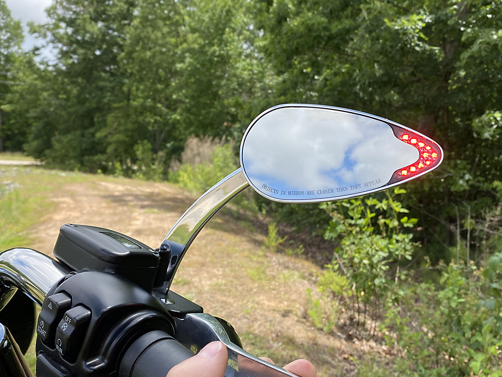 Mirrors - Dynamic - Side View - Oval - Chrome - Image 2