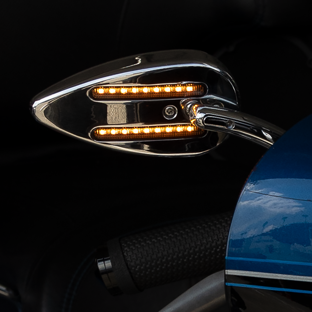 Mirrors - Dynamic - Side View - Oval - Chrome - Image 5