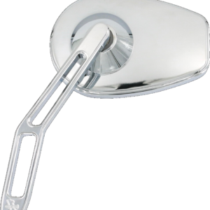 Mirror - Micro w/V2 Cut-Out Stem - Oval - Chrome - Left