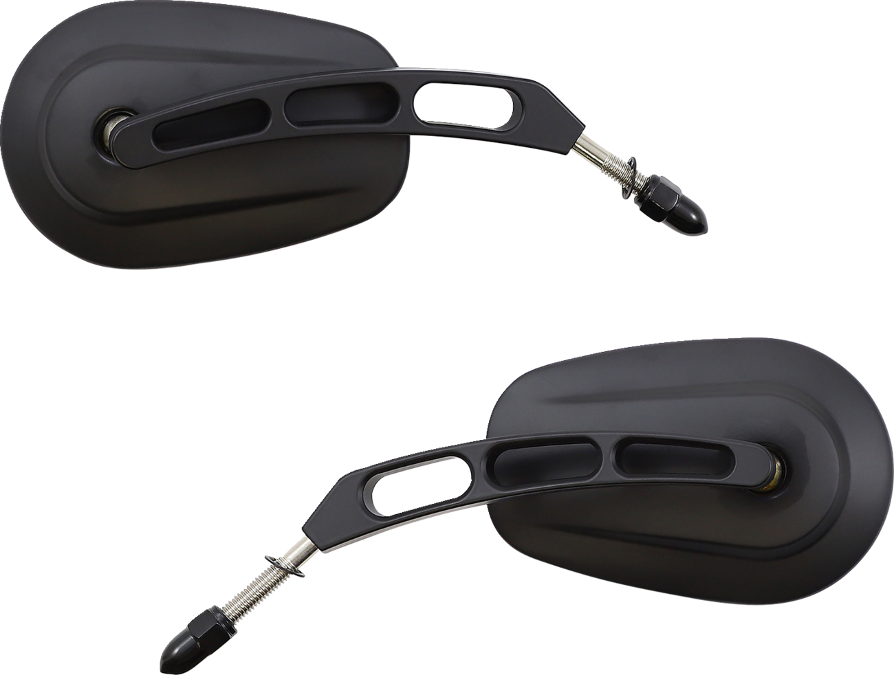 Mirror - Thru-Mount - Side View - Oval - Black - Image 2